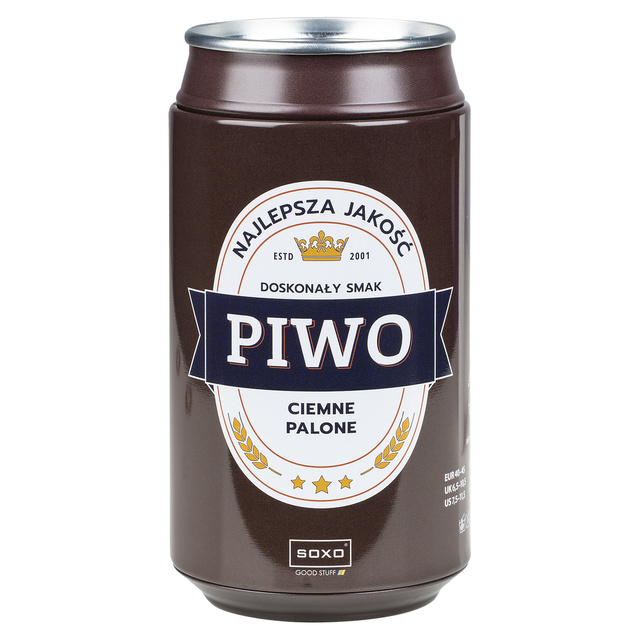 Sada 2x SOXO GOOD STUFF farebných pánskych ponožiek, vtipné pivo v plechovke ako darček