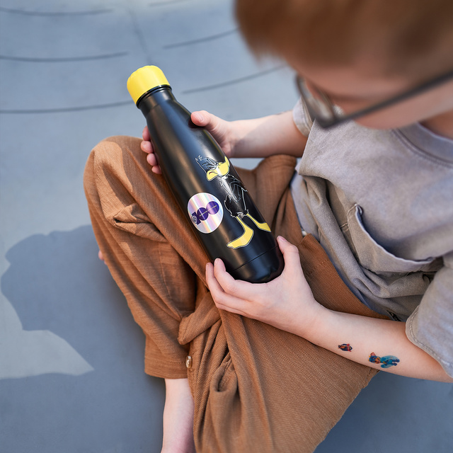 Termo fľaša 500ml čierna | odolný a praktický | Warner Bros | Daffy