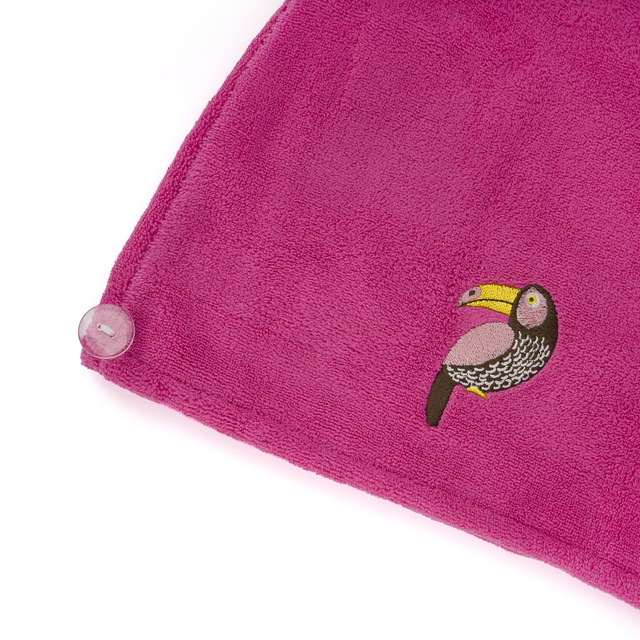 Kúpací turban MOMO WAY ružový | uterák tukan