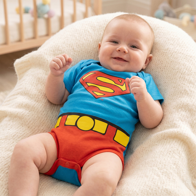 Sada 4x Dojčenské body Warner Bros Superman