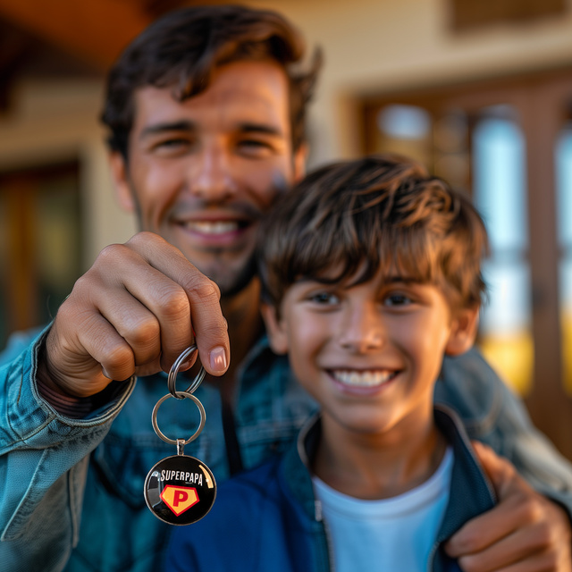 Pánske papuče a kľúčenka SOXO Super Papa