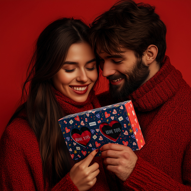 Pánske farebné ponožky SOXO Srdcia - 2 páry