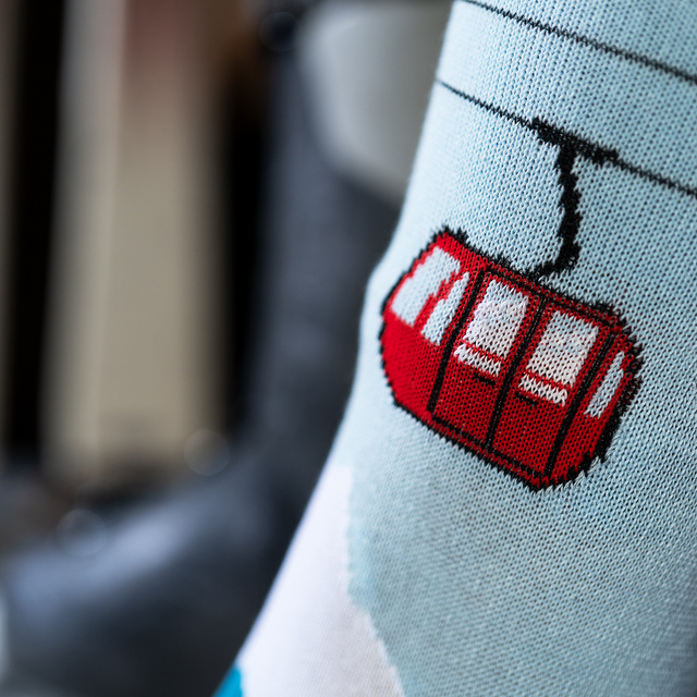 Pánske farebné ponožky SOXO zimné športy - 3 páry