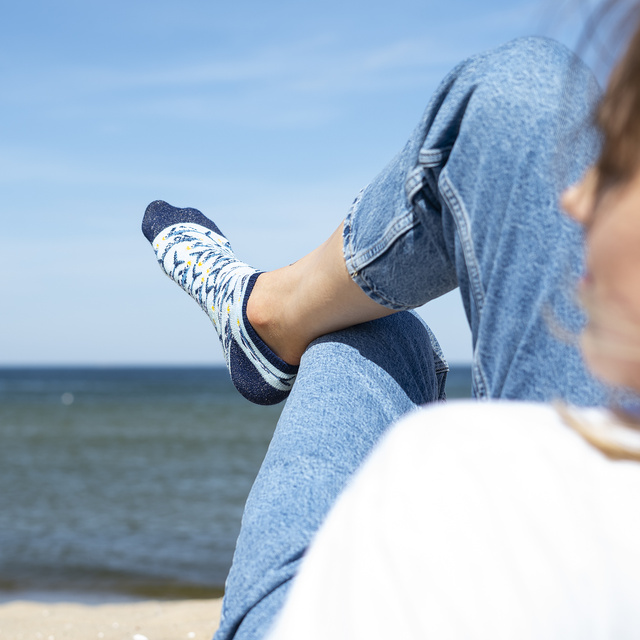 Farebné dámske ponožky SOXO GOOD STUFF vtipné sardinky v plechovke ako darček