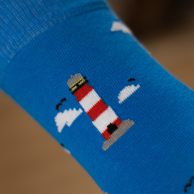 Farebné pánske ponožky SOXO GOOD STUFF nezhodné maják