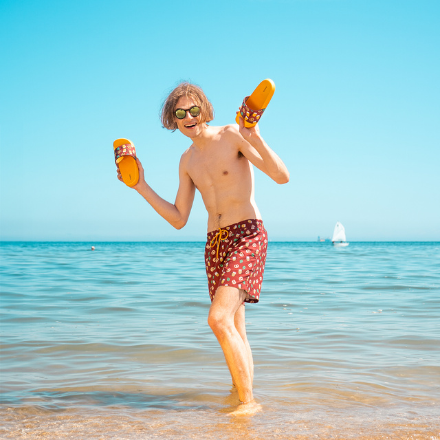 Dámske a pánske prémiové plážové žabky SOXO Pivo | Ideálne na letnú dovolenku a kúpalisko | Guma