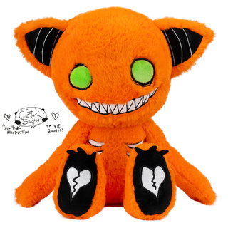 Maskot Gus Fink oranžová mačka Slurg