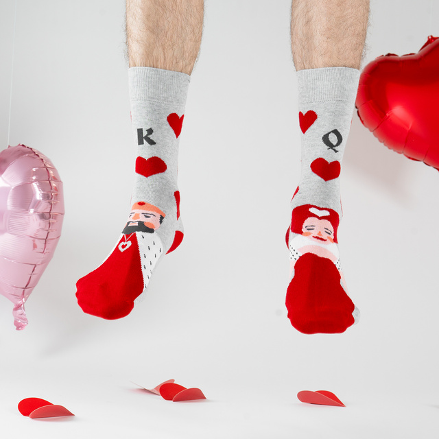Farebné pánske ponožky SOXO Kráľ a Kráľovná