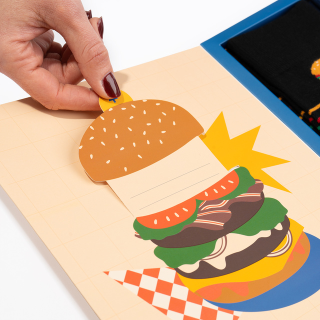 Ponožky Narodeninová Burger 2 pack