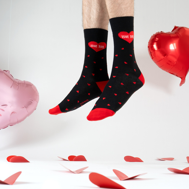 Pánske farebné ponožky SOXO Srdcia - 2 páry