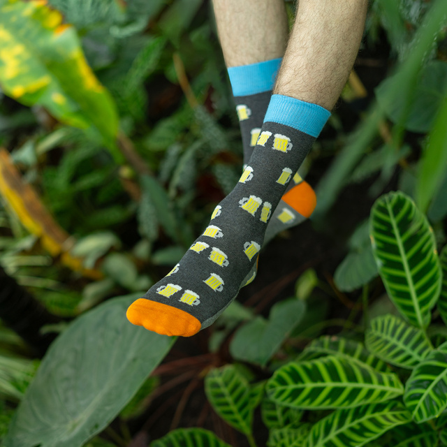 Farebné pánske ponožky SOXO GOOD STUFF bavlnené | malé pivo v pollitroch