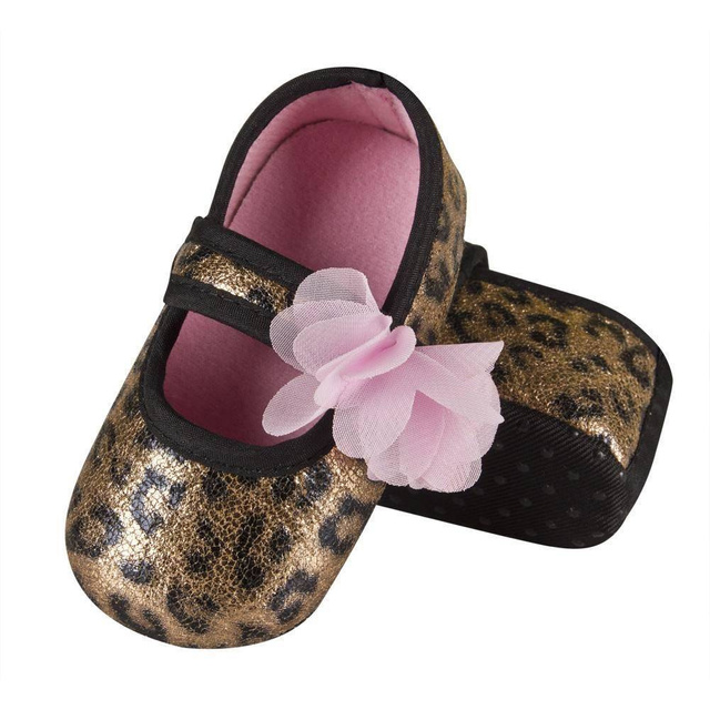 Detské balerínkové papučky SOXO s leopardím vzorom