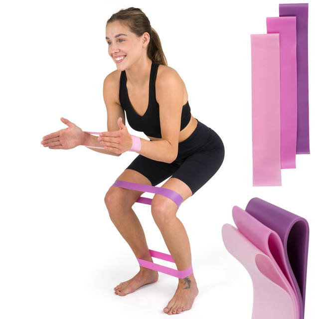 Sada 3x Gumy na cvičenie SOXO ružové gumy na cvičenie