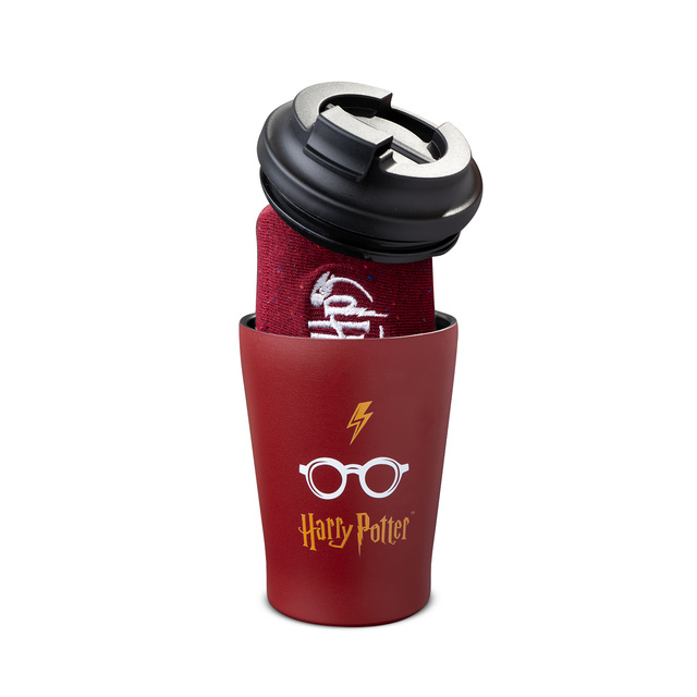 Darčeková súprava: Ponožky Harry Potter + Termohrnček