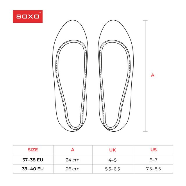 Sivé dámske balerínové papuče SOXO s mašľou a diamantom
