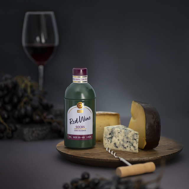 Dámske ponožky SOXO GOOD STUFF Červené víno vo fľaši