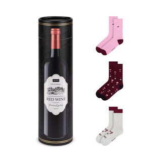 Dámske ponožky SOXO Red Wine v tube - 3 páry