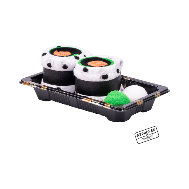 Zelené dámske a pánske ponožky SOXO sushi v krabičke