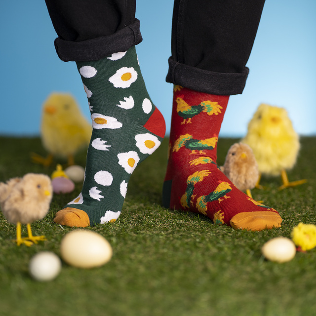 Farebné pánske ponožky SOXO GOOD STUFF nezhodné sliepka