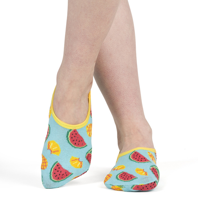 Sada 4x Farebné dámske ponožky SOXO so silikónom vtipné darček