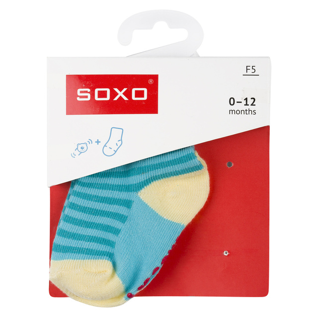 OUTLET Sada 6x Farebné ponožky pre bábätká SOXO pruhované | darček