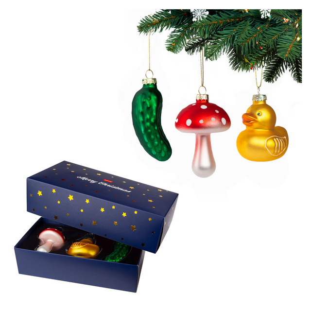 Sada 3x vianočných guličiek Soxo