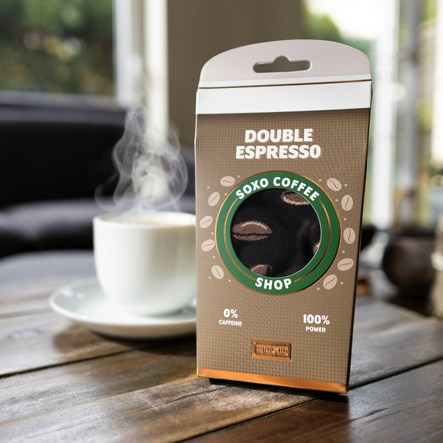 Dámske ponožky Soxo káva espresso