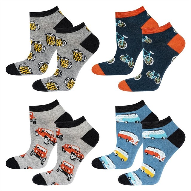 Pánske farebné ponožky SOXO - 4 páry