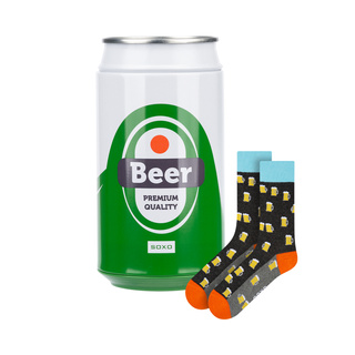 Farebné pánske ponožky SOXO pivo v plechovke