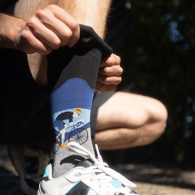Pánske farebné cyklistické ponožky SOXO - 5 párov