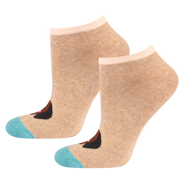 Sada 5x Farebné dámske ponožky SOXO psíky