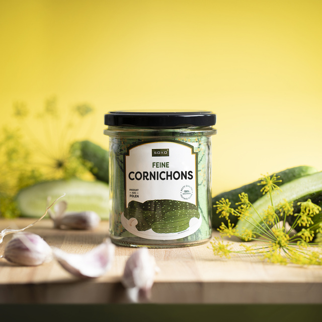 Pánske | dámske ponožky farebné SOXO GOOD STUFF nakladané uhorky v tégliku vtipné bavlnené unisex